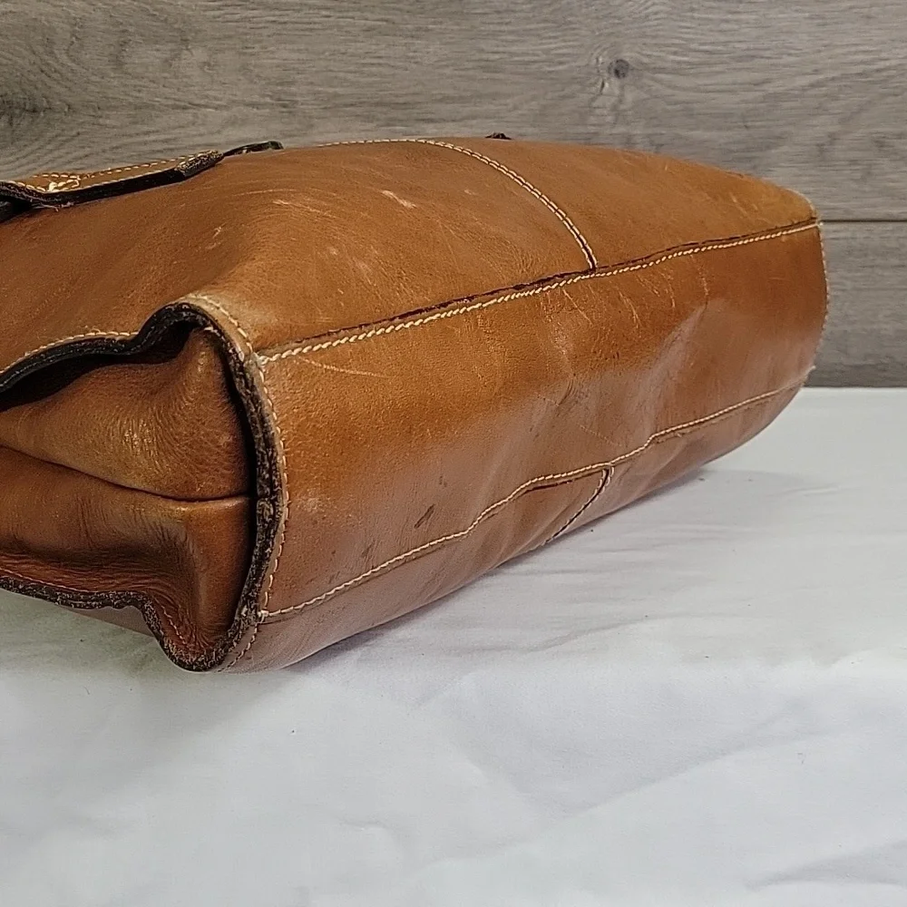 Patricia Nash Brown Tooled Leather Tote Bag